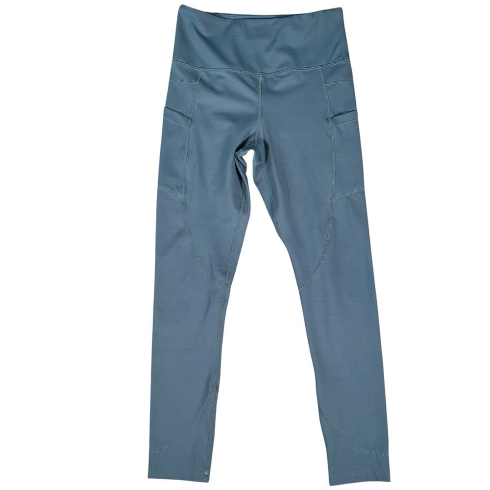 Zyia Active Women's Blue Athletic‎ Leggings Side Pockets Size 4